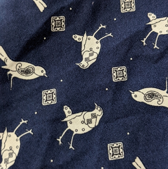 Lily Rose Navy Blue Dress with Bird Pattern - Picture 3 of 7